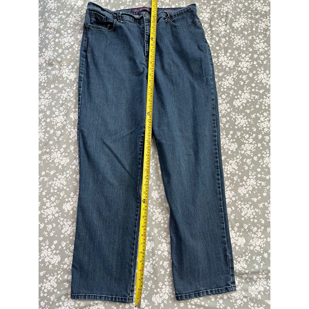 Gloria Vanderbilt Amanda Jeans Womens Size 18 Blue Stretch Tapered Mid Rise